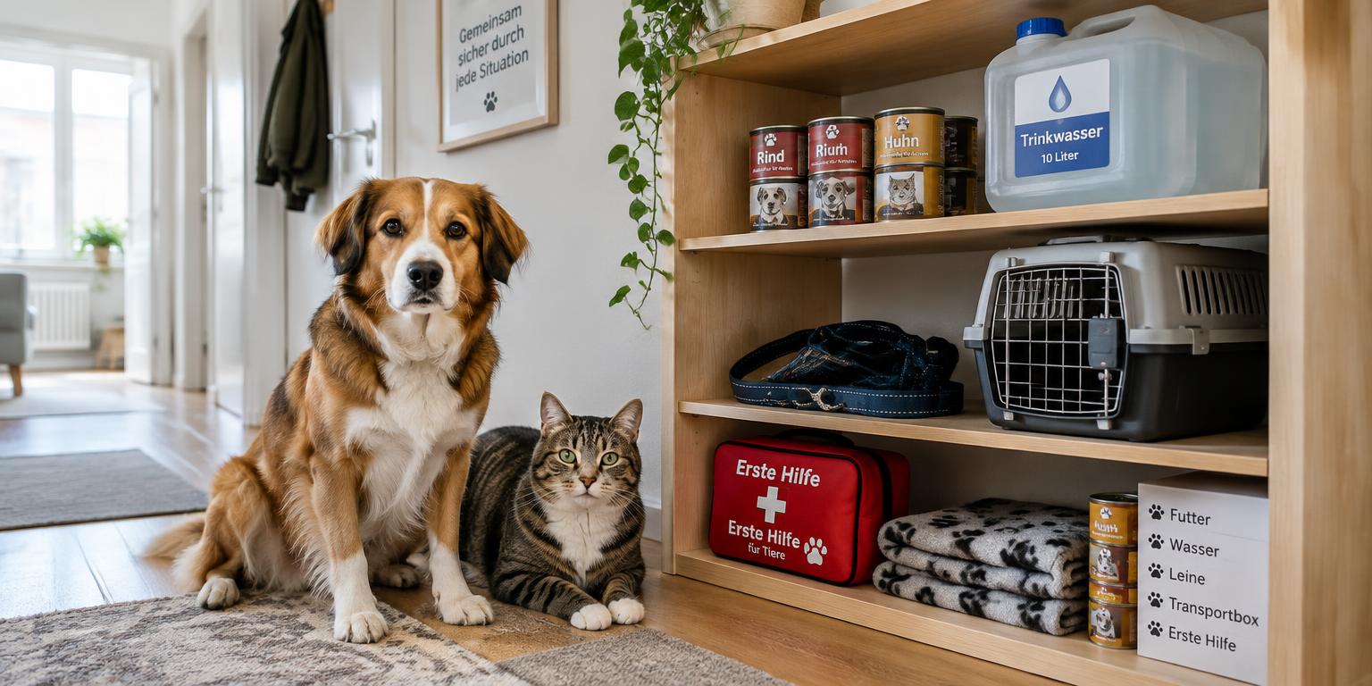 Krisenvorsorge für Haustiere: Futter, Wasser und ein Plan für Hund und Katze